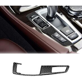 SUNJIKA Compatible with Carbon Fiber Centre Consoles Driving Mode Control Panel Cover Trim Interior for BMW 5 Series F10 F11 F18 520i 528i 530i 535d 535i 550i 2011-2017 (Black 1PCS)