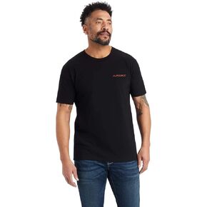 Ariat Men's Ariat SW Bison T-Shirt, Sailor Blue Heather, XX-Large
