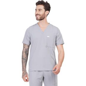 قمصان MIKAL Scrub للرجال برقبة على شكل حرف V، مقاس مريح مع 3 جيوب فائقة النعومة وقابلة للتمدد في أربعة اتجاهات، زي طبي/رعاية صحية ممتاز