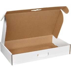حقائب الحمل المموجة من Top Pack Supply، مقاس 24 بوصة × 14 بوصة × 4 بوصة، باللون الأبيض (عبوة من 10 قطع)
