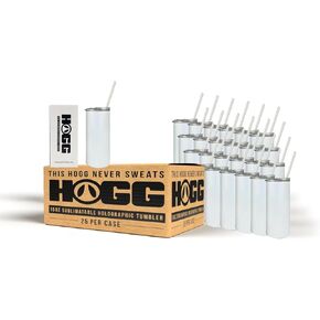Hogg 15oz Sublimatable Duo Skinny Tumbler Case (25 Pack) DIY, Customizable, Add Logo, Vinyl, Alcohol Ink, or Glitter & Epoxy To Any Cup. Bulk/Wholesale Sublimation Tumblers