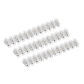 uxcell Terminal Strip Screw Terminal Barrier Block 5A 12 Position Dual Row Type U Wire Connector 3pcs