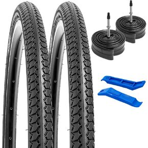 YUNSCM 20 x 1 3/8(37-451) Bike Tires and 20" Heavy Duty Bike Tubes Presta Valve Compatible with 20X1 3/8 Bike/Bicycle Tires and Tubes (B-003)