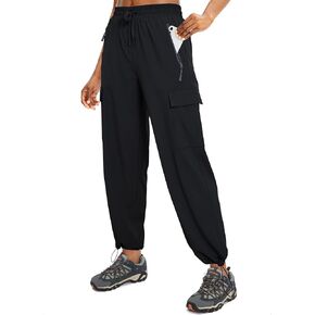 FARUNGS Womens Hiking Cargo Pants Lightweight Quick Dry Elastic Waist Water Resistant Outdoor Pants with Pockets