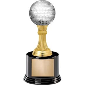 Crown Awards 7" Disco Ball Figure Award On Round Trophy Base