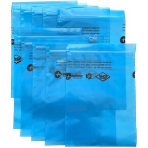VCI Rust Prevention Zip Close Bags (6x8 inches - 4 mil) Cortec VpCI-126 Anti Rust Top Seal VCI Poly Bags for Metal Protection (Pack of 10)