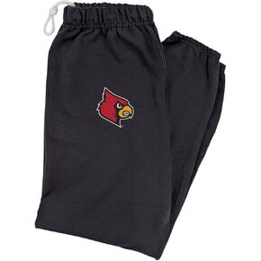 LOGOVISION University of Louisville School Logo Mens Jogger Sweatpants, Black, Small
