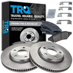 TRQ Front Posi Ceramic Disc Brake Pad & Rotor Kit Compatible with Tacoma Pickup 4Runner
