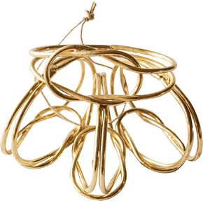 Creative Co-Op Metal Twisted Napkin Rings, Gold Finish, Set of 4
