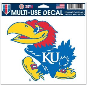 Wincraft NCAA University of Kansas Multi-Use Colored Decal, 5" x 6"