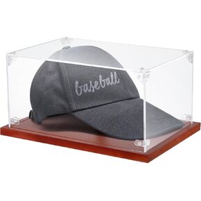 واضح قبعة عرض القضية 8 × 11.7 بوصة الاكريليك قبعة بيسبول عرض مربع الوقوف قبعة بيسبول عرض حالة قبعة عرض شفافة مع قاعدة خشبية الناهض لبيسبول كرة القدم Snapback قبعات جامع in Kuwait
