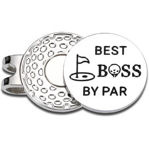 Funny Boss Day Gifts for Men Golf Ball Marker for Men Hat Clip Boss Gifts for Women Employee Appreciation Gifts Birthday for Boss Leader Christmas Retirement Leaving Thank You Gifts Magnetic Hat Clip