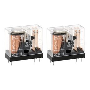 Electronic Components G2R-1A-E-DC24 Power Relay SPST-NO 24VDC, 16A, PC Board Pack of 2