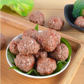 6pcs Artificial Lifelike Meatballs Fake Beef Ball Model Photography Prop for Home Kitchen Party Display Decoration