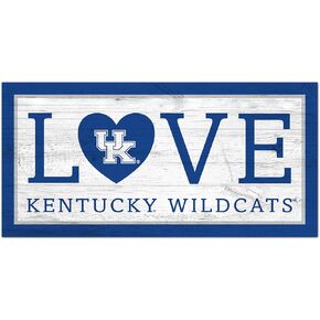 Fan Creations NCAA Kentucky Wildcats Unisex University of Kentucky Love Sign, Team Color, 6 x 12