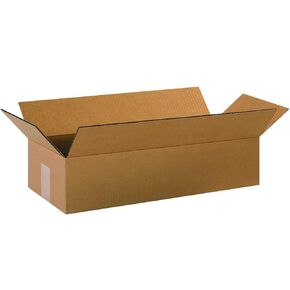 BOX USA 20x8x4 Long Corrugated Boxes, Long, 20L x 8W x 4H, Pack of 100 | Shipping, Packaging, Moving, Storage Box for Home or Business, Strong Wholesale Bulk Boxes