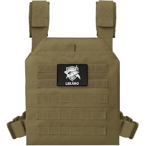 Adjustable Weighted Vest, Tactical Weight Vests for Men and Women, Body Weight Vest for Strength and Endurance Training, Fitness, Running, WODs (Weight Vest Plates Not Included)