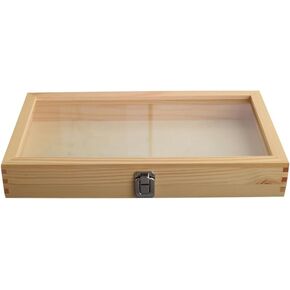 Cabilock Display Box Case 3D Floating Frame Specimen Collection Box Butterfly Shadow Box Holder Stands Wooden Jewelry Tray for Coin Collecting Home Organization