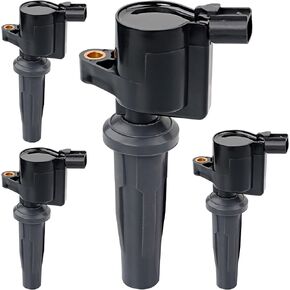 UF621 Ignition Coils Pack & Iridium Spark Plugs Set of 4 Compatible with Ford C-Max Escape Focus Fusion Ranger, Lincoln MKZ, Mercury Mariner Milan, Mazda Tribute Replaces #C1658, GN10507