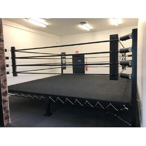 Premium Material MMA Ring Floor Canvas Mat Cover – For Boxing Wrestling Brazilian Jiu Jitsu, BJJ, judo Martial Arts – Durable and Non-Slip, Easy to Clean | 12x12 Feet | Black
