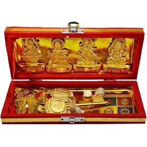 PARIJAT HANDICRAFT Brass Sri Dhan Laxmi -Kuber Bhandari Yantra for Diwali puja and Gift Purpose (1)