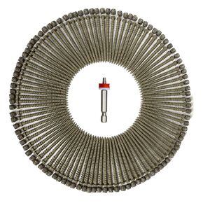 100 pc 1/4" Deck Plugs + 100 pc 2 3/4" Epoxy Coated Carbon Steel Composite Screws with Auto-Set Drive Bit for Trex Decking (Rocky Harbor)
