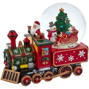 120MM Musical Santa Driving Train Water Globe