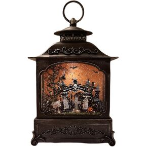 Gerson Lighted 10.5 Inch Halloween Water Lantern Snow Globe w/Continuous Swirling Glitter Graveyard Scene in Kuwait