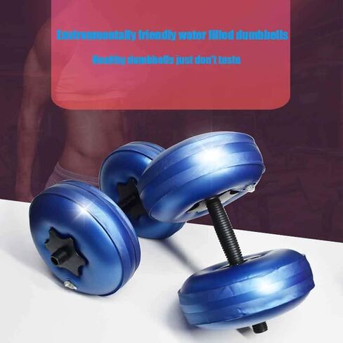 Water Filled Dumbbell 2pcs Indoor Portable Travel Gym PVC Body Building Workout Home Exercise Adjustable Barbells Weightlifting Sports Fitness Equipment in Saudi Arabia