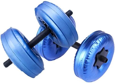 Water Filled Dumbbell 2pcs Indoor Portable Travel Gym PVC Body Building Workout Home Exercise Adjustable Barbells Weightlifting Sports Fitness Equipment in Saudi Arabia