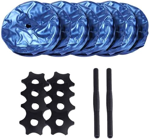 Water Filled Dumbbell 2pcs Indoor Portable Travel Gym PVC Body Building Workout Home Exercise Adjustable Barbells Weightlifting Sports Fitness Equipment in Saudi Arabia