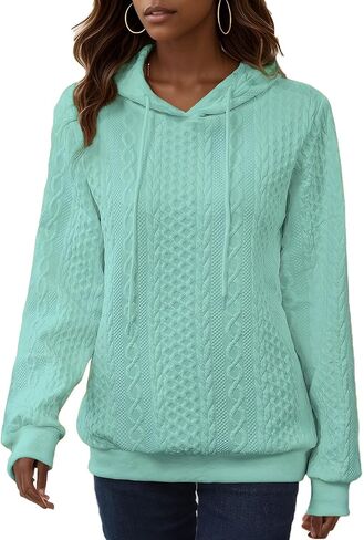 YeGine Womens Hoodies Oversized Hooded Sweatshirt Casual Long Sleeve Drawstring Pullover Tops in Kuwait