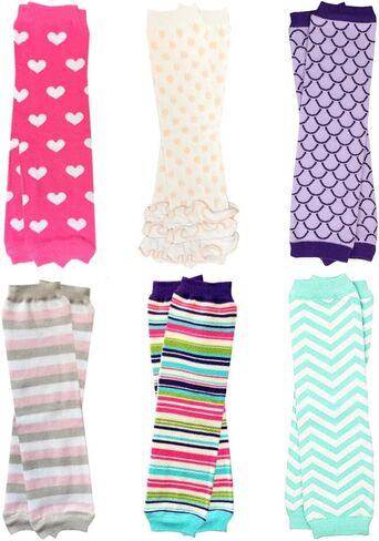 juDanzy 6 Pairs of Baby, Toddler and Child Leg Warmers (Girls Set) in Saudi Arabia