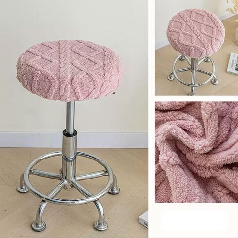 Round Stool Covers 2 Pack Stretch Bar Stool Slipcovers Soft Rolling Round Barstool Seat Cover Washable Round Chair Protector for Home Bar Kitchen Office Shop 12"-14" Light Green in Saudi Arabia