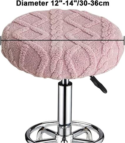 Round Stool Covers 2 Pack Stretch Bar Stool Slipcovers Soft Rolling Round Barstool Seat Cover Washable Round Chair Protector for Home Bar Kitchen Office Shop 12"-14" Light Green in Saudi Arabia