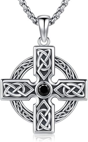 Triskelion/Star of David/Celtic Cross/Pentagram Necklace 925 Sterling Silver Celtic Pendant Spiritual Jewelry for Women Men in Kuwait