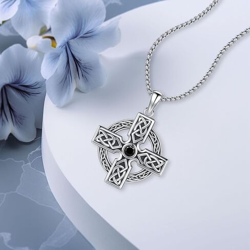 Triskelion/Star of David/Celtic Cross/Pentagram Necklace 925 Sterling Silver Celtic Pendant Spiritual Jewelry for Women Men in Kuwait