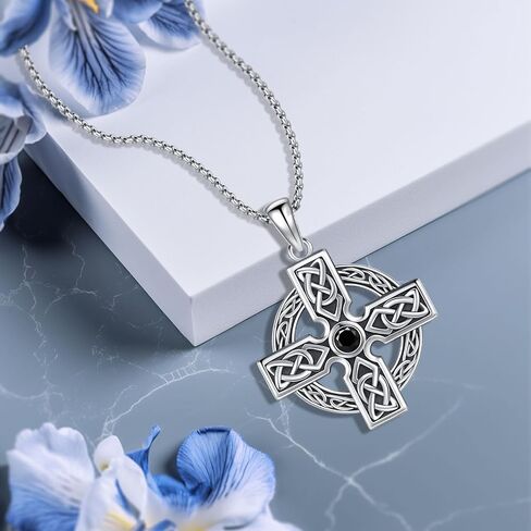 Triskelion/Star of David/Celtic Cross/Pentagram Necklace 925 Sterling Silver Celtic Pendant Spiritual Jewelry for Women Men in Kuwait