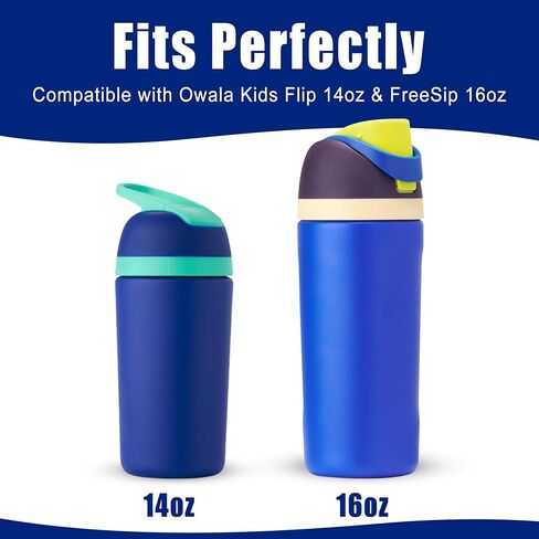 Mokoart Silicone Boot Compatible with Owala Kids Water Bottle 16/14 oz, Anti-Slip Rubber Bottom Protective Sleeve for Owala Kids FreeSip 16oz, Accessories for Owala Kids Flip 14oz in Saudi Arabia