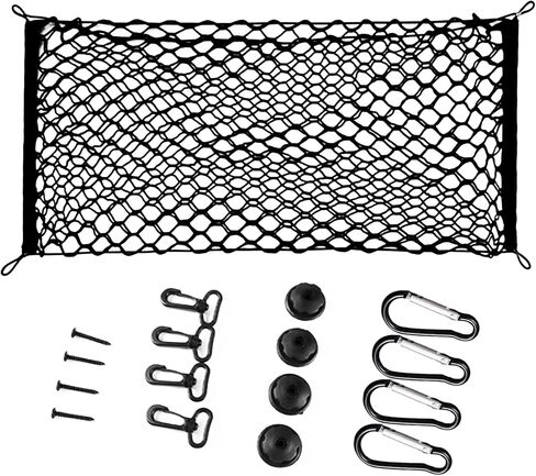 2PCS Motorcycle Cargo Nets,Black High Elastic Double Layer Motorcycle Net,11.2 * 9.8inch Luggage Strap Rack Expansion Organizer Net Pocket for Motor Bike Trike Cycle in Saudi Arabia