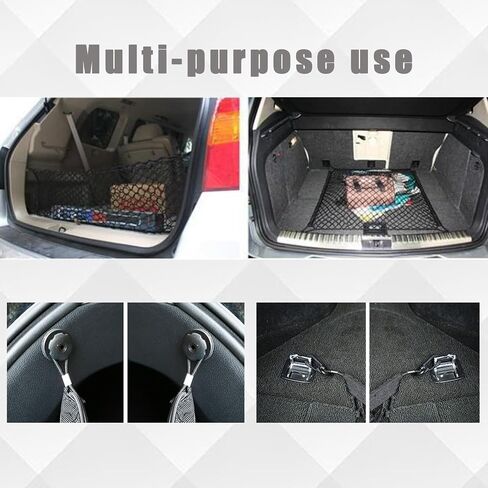 2PCS Motorcycle Cargo Nets,Black High Elastic Double Layer Motorcycle Net,11.2 * 9.8inch Luggage Strap Rack Expansion Organizer Net Pocket for Motor Bike Trike Cycle in Saudi Arabia