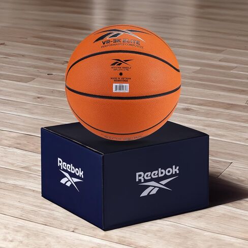Reebok Hi Vis Elite Basketball, Official Size, Composite Leather, Anti-Slip Grip, Consistent Shape Retention, Includes Pump & Needle, VR-3K Series in Saudi Arabia