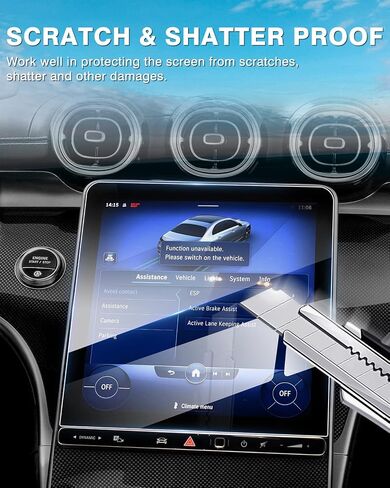 واقي شاشة Karltys لـ 2023-2025 Cadillac Lyriq، 2024 2025 XT4 & 2025 CT5 شاشة لمس 33 بوصة، واقي شاشة زجاجي مقوى مضاد للوهج مضاد لبصمات الأصابع لملحقات Cadillac Lyriq in Kuwait
