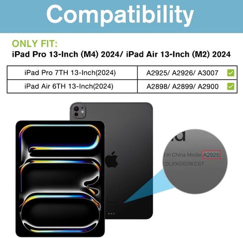 ProCase Privacy Screen Protector for iPad Pro/Air 13-Inch 2024; Anti-Spy Tempered Glass Film Guard for 2024 iPad Pro 7th/iPad Air 6th Gen 13" in Kuwait