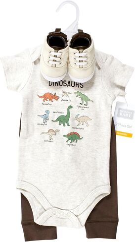 Hudson Baby Unisex Baby Cotton Bodysuit, Pant and Shoe Set, Plum Wildflower, 9-12 Months in Saudi Arabia