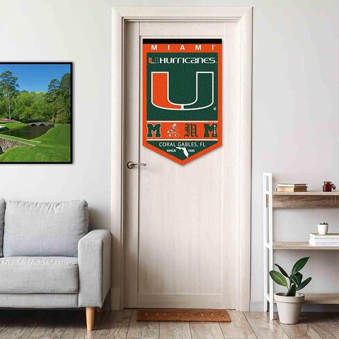 College Flags & Banners Co. Hurricanes Heritage History Banner Pennant in Saudi Arabia