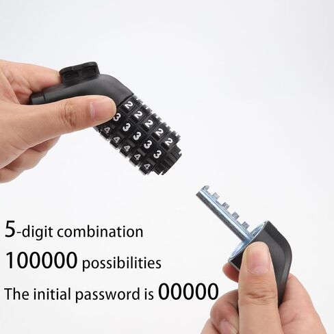 قفل مجموعة مضاد للسرقة من SUTIL، 39.4 بوصة، أسود، بدون مفتاح، قابل لإعادة الضبط، مناسب للدراجات والدراجات النارية والبوابات وصناديق الأدوات in Kuwait