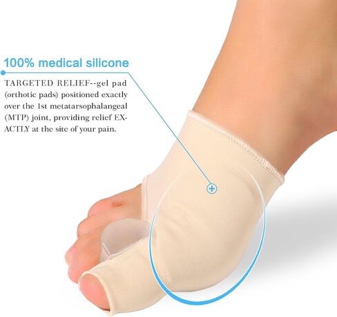 Health Gear Bunion Corrector For Women Big Toe Splints, Bunion Foot Support Sleeve, Thumb Bunion Corrector, with Gel Pad and Separators for Hallux Valgus Pain Relief 1 Pair Toe in Saudi Arabia
