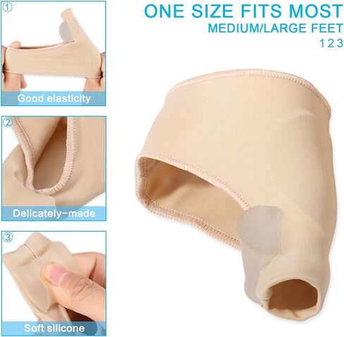 Health Gear Bunion Corrector For Women Big Toe Splints, Bunion Foot Support Sleeve, Thumb Bunion Corrector, with Gel Pad and Separators for Hallux Valgus Pain Relief 1 Pair Toe in Saudi Arabia