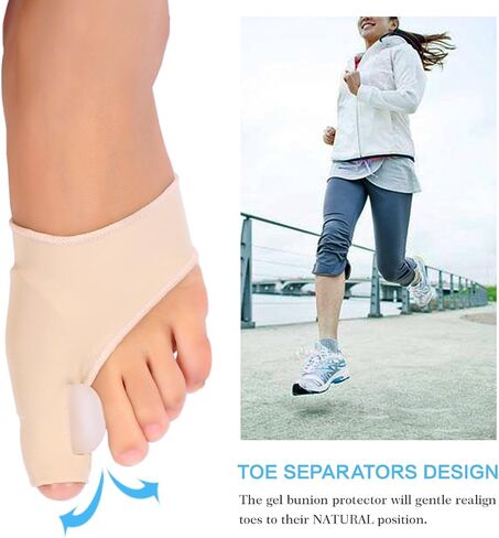 Health Gear Bunion Corrector For Women Big Toe Splints, Bunion Foot Support Sleeve, Thumb Bunion Corrector, with Gel Pad and Separators for Hallux Valgus Pain Relief 1 Pair Toe in Saudi Arabia
